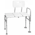Стул сиденье для ванной и душа со спинкой и поручнем для инвалидов и пожилых людей BS Bench