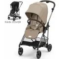 Cybex Melio Carbon (Almond Beige с дождевиком)
