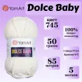 Пряжа для вязания плюшевая YarnArt Dolce Baby, цвет 745 молочный, моток 50г, 85м, 5 мотков