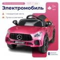 Электромобиль детский с пультом, черный — аккумуляторная машина для детей 1–3 лет, открывающиеся двери, свет, звук