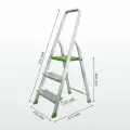 Стремянка 3 ступени алюминиевая Новая Высота NV2117 со ступенями 130 мм 2К башмаки