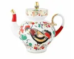 Чайник заварочный. Императорский фарфоровый завод. Форма Бутон, рисунок Петушки. Твердый фарфор. 600 мл.