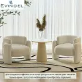 Кресло EVINDEL 78х70х75 см, микровелюровая обивка, с подлокотниками