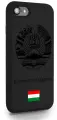 Черный силиконовый чехол SignumCase для iPhone 7/8/SE2020 Черный лаковый Герб Таджикистана для Айфон 7/8/СЕ2020