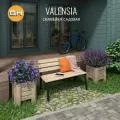 Скамейка садовая VALENSIA + , скамья со спинкой, для сада, для дома, для огорода, в баню, дом и сад, 1шт, гростат