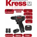 Дрель-шуруповерт Kress KU202 12V 38 Нм бесщеточный двигатель / 2 аккумулятора, зарядка кейс