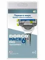 Dorco Одноразовые бритвы PACE6 PRO (4 станка), 6 лезвий, плав. головка, увл. полоска, прорезиненная ручка