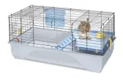 Клетка для кроликов и морских свинок Imac Ronny 100, синий/морозный голубой, 100*54,5*45 см