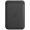 Чехол-бумажник магнитный MagSafe кожаный для iPhone (черный)