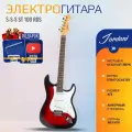 Электрогитара Stratocaster Красная Fabio ST100 Red S-S-S, 1V+2T (Электрогитара для начинающих)