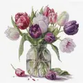Набор для вышивания крестиком 'Букет Тюльпанов', 30*31 см, Luca-S