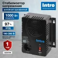 Стабилизатор напряжения 220в Intro К-1000-У однофазный релейный настенный компактный для газового котла 1000ВА, 160-260В