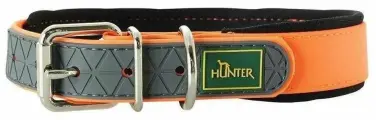 Hunter ошейник для собак Convenience Comfort 50 (37-45 см) 2,5 см биотановый мягкая горловина оранжевый неон, 63101 (1 шт)