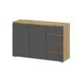Комод для одежды Нонтон Инта, 150.2x46x95,8 см, Дуб золотой / Графит серый