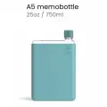 Бутылка с силиконовым чехлом Memobottle A5, голубой