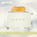 Хлебопечка Тостер на 2 ломтика, Кремовый Smeg TSF01CREU 950 Вт, вес выпечки 2400 г, программ 2