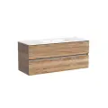 Тумба подвесная SANCOS Urban 1190х450х550, c двумя ящиками оснащенными доводчиками, дуб чарльстон , арт. UR120-1ECH