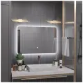 Зеркало в ванную с подсветкой настенное Alias Эос 80*120 для ванной с холодной LED-подсветкой, сенсорная кнопка