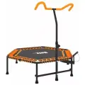 Батут UNIX line FITNESS Orange PRO (125 см), счетчик прыжков, эргономичная ручка, оранжевый UNIXLINE