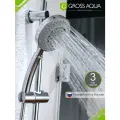 Лейка для душа массажная 8 режимов GROSS AQUA Spa XL, ABS-пластик, хром, GA5030