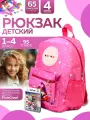 Рюкзак школьный Pixie Crew для девочек, розовый, на молнии