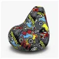 Мир Пуффов Кресло-мешок «Груша» Трак, с ручкой для переноски, размер- XXXL, cъемный чехол
