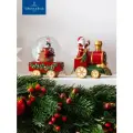 Новогодний снежный шар 22 см, Поезд, Christmas Toy's, Villeroy & Boch, Премиум-Фарфор