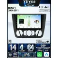 Магнитола BMW 1 E88 E82 E81 E87 2004-2011 (Комплектация F1) Teyes CC4L 4/64GB, штатная магнитола, IPS, DSP,4G, Wi-Fi