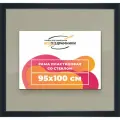 Рамка 95x100 для постера и фотографий, пластиковая, багетная, со стеклом и задником, ВсеПодрамники