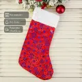 Носок для подарков Снежинки 19 42 см, красный, 10 шт