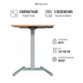 Стол компьютерный регулируемый по высоте, компактный Ergostol One 2.0 80х60 см, Акация лэйкленд светлая/серебристый