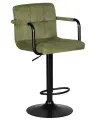 Стул барный DOBRIN Стул барный DOBRIN KRUGER ARM BLACK, зеленый вельвет (LAR-E2041-7) арт. LM-5011_B-M_VV-LAR-E2041-7