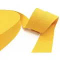 Стропа-лента ременная 38 мм, хлопок искусственный толщ. 2 мм, 45 метров, желтая