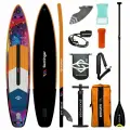 Надувная Сап-доска SKATINGER CMYK orange (SUP board) трёхслойная 380*76*15см