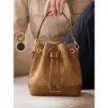 Сумка кисет через плечо маленькая замшевая