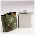 Фляжка 210 мл в чехле хаки