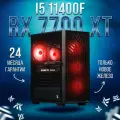 AIR Черный Intel Core i5 11400F, RX 7700 XT 12GB, DDR4 16GB, SSD 2000GB Игровой компьютер