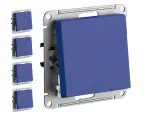 5 шт. Systeme Electric AtlasDesign Аквамарин Выключатель 1-клавишный, сх.1, 10АХ, механизм, ATN001111