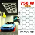 Модульное светодиодное освещение соты в детейлинг 750W 2.4х4.8м. / Свет теплый белый 4000к