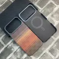 Карбоновый чехол Carbon Shield для iPhone 17 Pro с Magsafe Sunset Orange