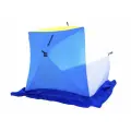 Палатка СТЭК КУБ-2, стеклопластиковый каркас, белая, синяя, желтая 1,8x1,8x1,8