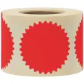 Этикетка самоклеящаяся для опечатывания документов звездочка красная, 52 мм, 500 шт, BRAUBERG 111742