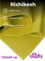 Коврик для йоги фитнеса Rishikesh Ришикеш, желтый, 183 х 60 х 0,45 см, прочный и нескользящий из Германии, Bodhi Бодхи