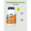Now Foods Magnesium 400 mg 180 вег. капсул, Магний