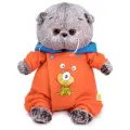 Мягкая игрушка Кот Басик BABY в комбинезоне с монстриком, 20 см, 11х16х20 см, разноцветный
