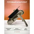 Комплект для межкомнатной двери, Ручка на планке VETTORE 62.323 WC AB + замок WC 251 AB (Бронза)