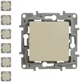 Механизм выключателя одноклавишный Legrand Etika слоновая кость (комплект из 6 шт)