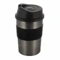 Термокружка 360 мл. из нержавеющей стали Kamille KM 2150 с TPR вставкой (0,36 л. / темно-серый)