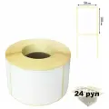 Термоэтикетки ЭКО 58х100мм, 300 шт. в рулоне (24 рул. в упаковке), втулка 40 мм