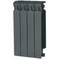 Радиатор биметаллический RIFAR Monolit 500 4 секции Ду 3/4 боковое подключение цвет Серый (Титан) RAL7012